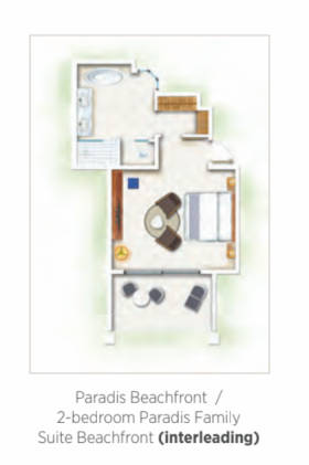 2 bedroom Paradis Family Suite Beachfront